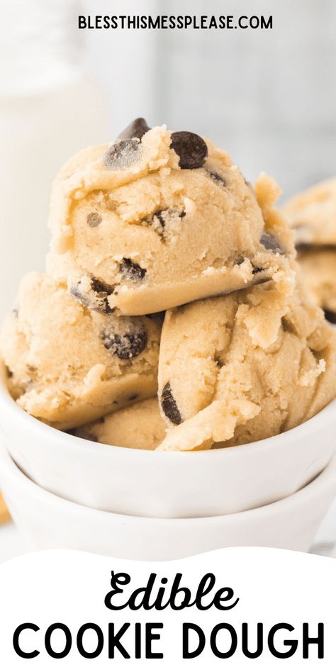 Edible Cookie Dough Without Milk, Raw Cookie Dough To Eat, East Edible Cookie Dough Recipe, Edible Cookie Dough No Eggs, Edible Cookie Dough No Vanilla Extract, Edible Cookie Dough No Chocolate Chips, Heat Treated Flour, Edible Chocolate Chip Cookie Dough, Cookie Dough Cake