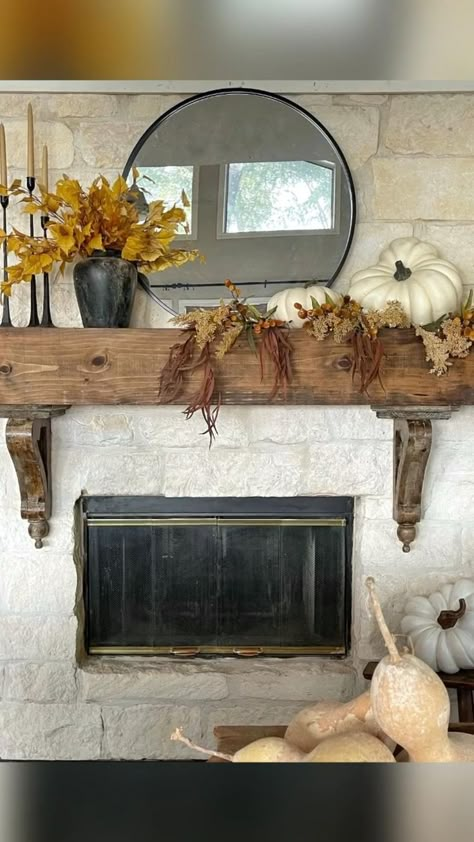 Coffee Table Decor Fall, Tree With Red Ornaments, Mantle Decor Fall, Fall Coffee Table Decor, Fall Mantle Decor, Fall Fireplace, Fireplace Mantle Decor, Fall Mantle, Home Decor Fall