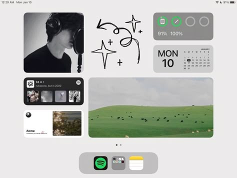 Ipad Layout Ios 16, Ipad Homescreen Inspiration, Ipados 16 Homescreen Ideas, Ipad Lockscreen And Homescreen, Ipad Ideas Homescreen Ios 15, Ios 15 Ipad Home Screen Ideas, Ipad Asthetic Homescreen Ideas, Ipad Pro Layout Homescreen, Ipad Widget Setup