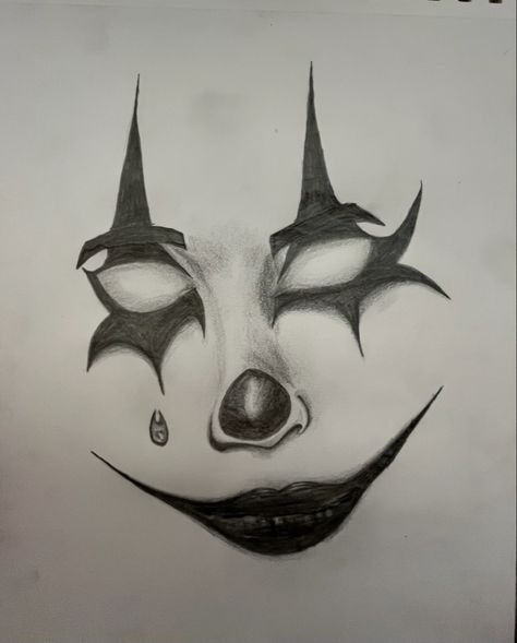 #art #pencil #drawing Two Faced Drawings Mask, Lion Drawing Simple, Scary Face Paint, Lowrider Drawings, Easy Skull Drawings, Gangster Drawings, Easy Graffiti Drawings, Clown Face, Cholo Art