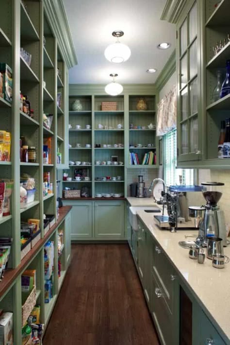 30 Brilliantly Organized Pantry Ideas To Maximize Your Storage Appliance Pantry, Desain Pantry Dapur, Pantry Inspiration, House Pantry, Dream Pantry, Home Pantry, Perfect Pantry, Desain Pantry, Farmhouse Pantry