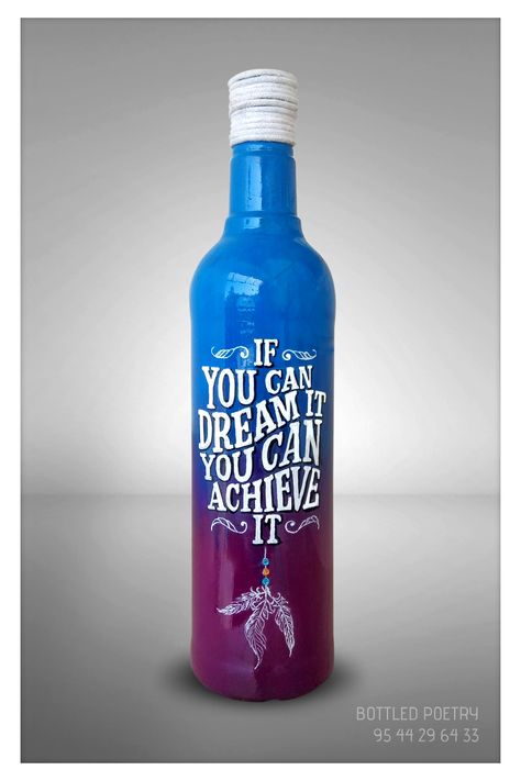 Botal Art, Applique Wall Hanging, Hand Painted Bottles, Painted Bottle, Art Quote, Easy Diy Art, Fun Quotes, Bottle Art, Fun Quotes Funny