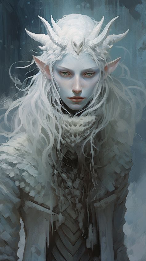 Must-See Midjourney Visual overseen by ThetaCursed, License: CC BY-NC 4.0 Winter Fey, Winter Eladrin, Ancient Scandinavia, Winter Fae, Water Elf, Pale Elf, Winter Elf, Dragons 5e, Elves Fantasy