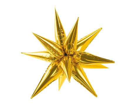 Foil balloon Star 3D, 95cm, gold Star 3d, Gold Foil Balloons, Gold Starburst, Balloon Shop, New Year's Eve Celebrations, 3d Star, New Years Eve Decorations, Star Party, Christmas Celebration