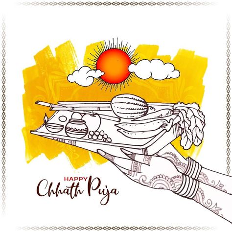 Beautiful Happy Chhath Puja traditional Indian festival greeting background Chhath Puja Image Background, Happy Chhath Puja Background, Traditional Digital Prints For Festivals And Puja, Happy Chat Puja Image, Happy Chhath Puja Image Hd, Happy Chhath Puja, Indian Festivals, Photo Collage, Vector Art