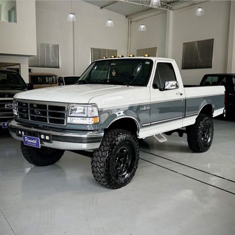 1995 Ford F150 Lifted, Pickup Truck Aesthetic, Lifted Ford Ranger, Bad Ash, Ford F150 Custom, 1968 Ford Mustang Fastback, Obs Ford, Gmc Suv, 1979 Ford Truck