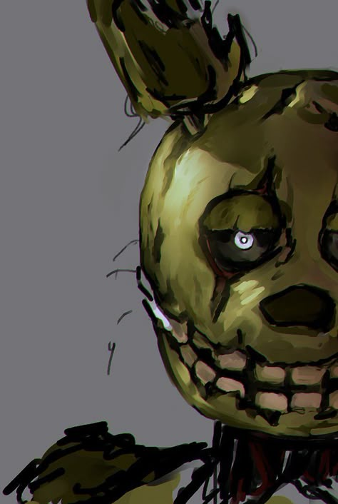 Fnaf Animatronics Drawing, Fnaf Scary Creepy Art, Fnaf Fan Art Springtrap, How To Draw Springtrap, Springtrap Drawing, Fnaf Art Springtrap, Five Nights At Freddy's Springtrap, Springtrap Art, Five Nights At Freddy's Dibujos