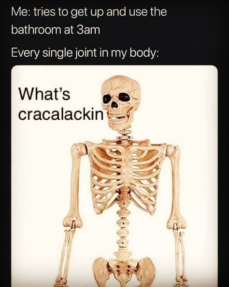 Fibro_spoonie_ on Instagram: “😂 what's crackalackin!! #fibro #fibrowarrior #fibromyalgia #fibroawareness #ankylosingspondylitisawareness #ankylosingspondylitis…” Whats Crackalackin, Cracking Bones, Spicy Memes, Fibro Warrior, Musculoskeletal Pain, Auto Immune, Great Memes, Humor Inappropriate, Body Pain