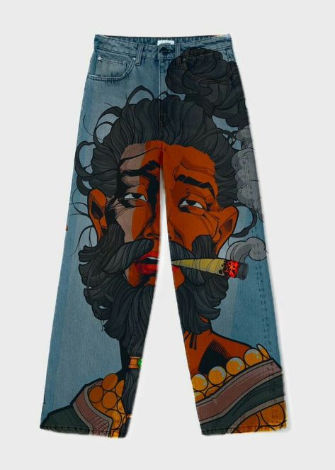 Art On Jeans, Custom Denim Jeans, Shein Coupon Codes, Shein Coupons, Custom Jeans Diy, Denim Diy Clothes, Jeans Art, Apparel Design Inspiration, Painted Clothes Diy