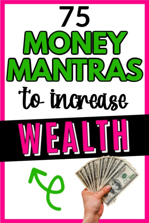 Wealth Mantras Money Affirmations - Increase your wealth and financial abundance through The Secret with these positive money affirmations and mantras! Your money mindset will forever be changed! #thesecret #wealth #abundance #moneyaffirmations #moneymantras #lawofattraction Mantra For Money, Positive Money Affirmations, Money Mantras, Wealth Abundance, Financial Abundance, Become Wealthy, Spiritual Disciplines, Law Of Attraction Money, Lost My Job