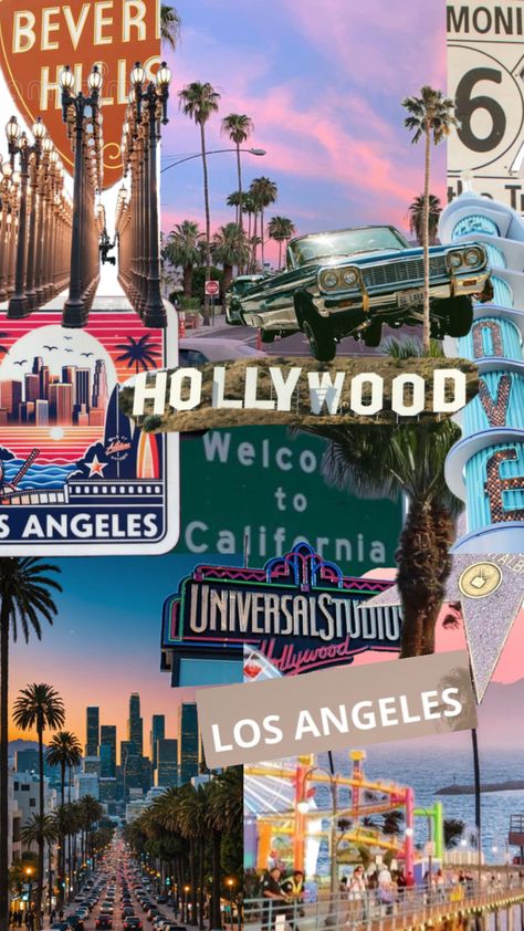 Los Angeles Collage, Las Angeles California, Preppy Backgrounds, Life In California, Los Angeles Wallpaper, Usa Dream, California Wallpaper, Los Angeles Aesthetic, California Aesthetic