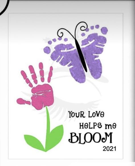 May Handprint Art, May Handprint, Hand Print Crafts For Kids, Handprint Art Kids, Flower Handprint, Mother's Day Projects, Baby Art Projects, Footprint Crafts, Toddler Arts And Crafts