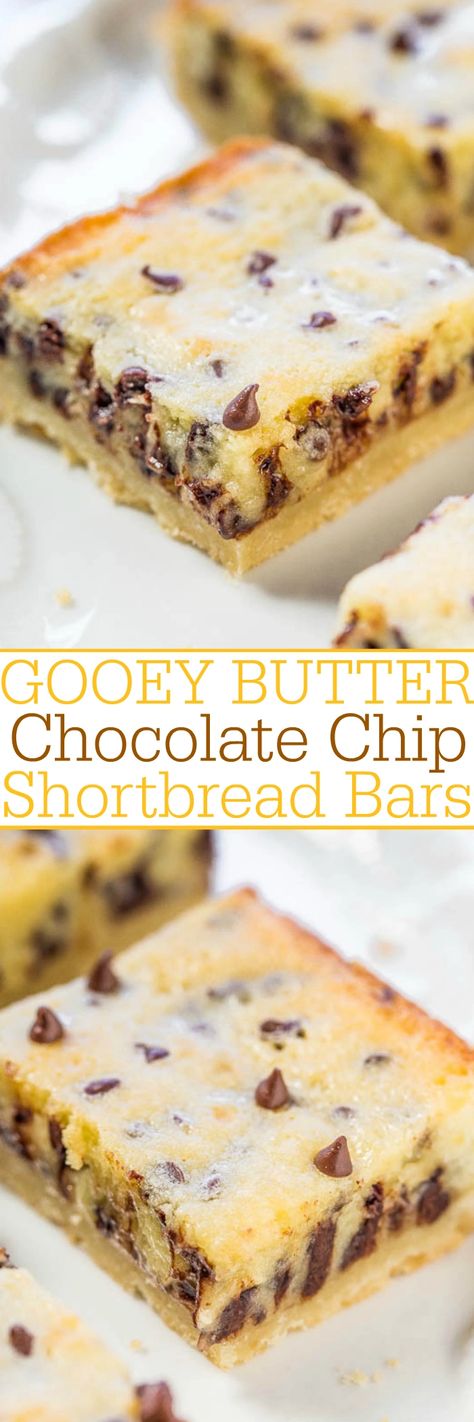 Dessert Bars Recipes Easy, Chocolate Chip Shortbread, Easy Dessert Bars, Weight Watcher Desserts, Future Chef, Texture Contrast, Averie Cooks, Shortbread Bars, Buttery Shortbread