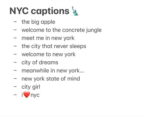 Nyc Trip Captions, City Life Captions, Captions For Nyc Pictures, Captions For New York City Pictures, City Ig Captions, Insta Captions For Nyc, City Insta Captions, New York Ig Captions, City Girl Captions