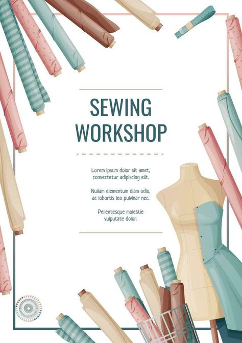 Sewing Poster Design, Sewing Poster, Sewing Aesthetic, Sewing Workshop, Wedding People, School Posters, Cityscape Photos, Sewing Class, Advertising Poster