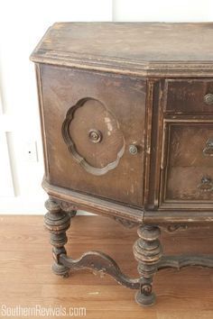 Restoring Antique Buffet, Painted Distressed Furniture, Upcycled Antique Sideboard, Refinishing Buffet Sideboard, Painted Antique Sideboard, Buffett Redo Antique Buffet, Antique Buffet Decor, Antique Sideboard Makeover, Buffet Upcycle