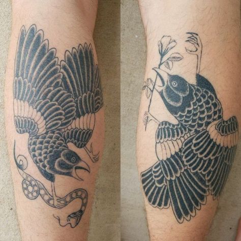 Birds done by Minka Sicklinger@ Three Kings Tattoo in Greenpoint New York Minka Sicklinger, Tattoos For Your Child, Tattooed Parents, Tattoo New York, Three Kings Tattoo, Kings Tattoo, Tattoo New, Parent Tattoos, 3 Kings