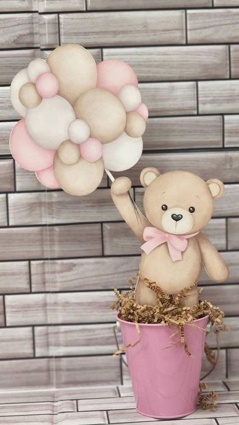 Teddy Bear Baby Shower Theme Main Table, Simple Teddy Bear Centerpieces, Teddy Bear With Balloons Centerpiece, Pink Teddy Bear Birthday Theme, Teddy Bear Baby Shower Theme Girl Centerpiece, Bear Theme Baby Shower Girl, We Can Bearly Wait Centerpiece Ideas, Teddy Bear Gender Reveal Centerpieces, Bear Baby Shower Theme Centerpiece