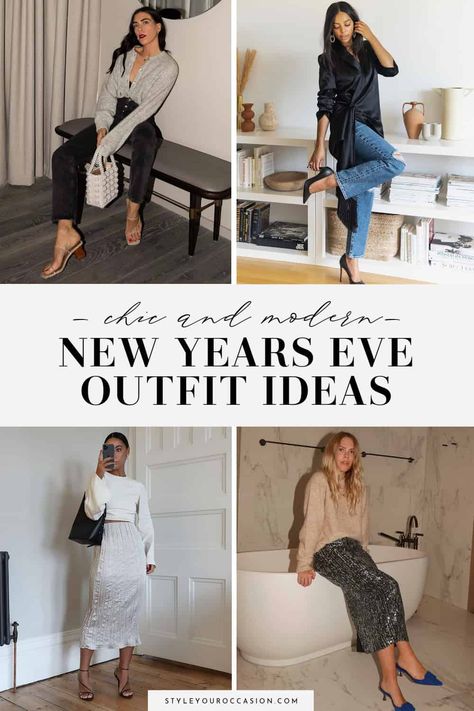 Looking for classy and casual New Years Eve outfits for women? Check out this list of stunning outfits for a casual night out, parties with friends, or at home. Even if you are having a casual night, you'll want to look cute! These New Years outfit ideas are perfect for 2022/2023, have a chic aesthetic, and include jeans, pretty tops, skirts, dresses, jumpsuits, and more for this memorable winter night! New Years Eve Casual Outfit Ideas Jeans, New Years Eve Outfits 2023, New Years Outfit Ideas, New Years Eve Outfits Casual, Casual New Years Eve Outfits, New Years Eve Party Outfits, New Years Eve Looks, Pretty Tops, Black Pants Outfit