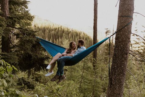 Hike Engagement, Camping Photoshoot, Hammock Photos, Couples Camping, Forest Engagement Photos, Adventure Engagement Photos, Adventurous Elopement, Healing Retreats, Camping Photo