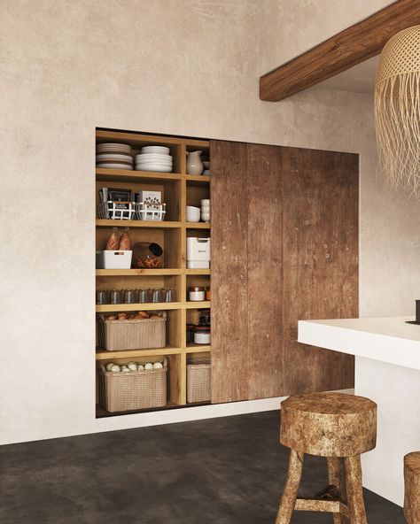 ArtStation - House in minimalist wabi sabi style Wabi Sabi Kitchen, Minimalist Wabi Sabi, Wabi Sabi Interior Design, Concrete Effect Paint, Wabi Sabi Interior, Wabi Sabi Style, Nursery Baby Room, Teen Bedroom Decor, Kitchen Room Design