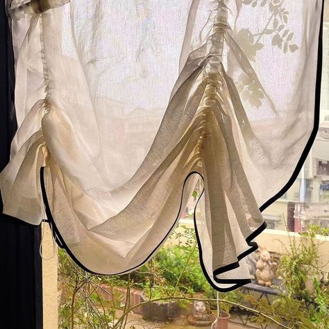 Natural Style Linen Tie-up Curtain With Black Border Design, Breathable Door Partition Curtain, Handcrafted Adjustable Linen Pull up Curtain - Etsy Pull Up Curtains, Tie Up Curtains, Updating House, Natural Style, Pull Ups, Border Design, Curtains, Black, Design