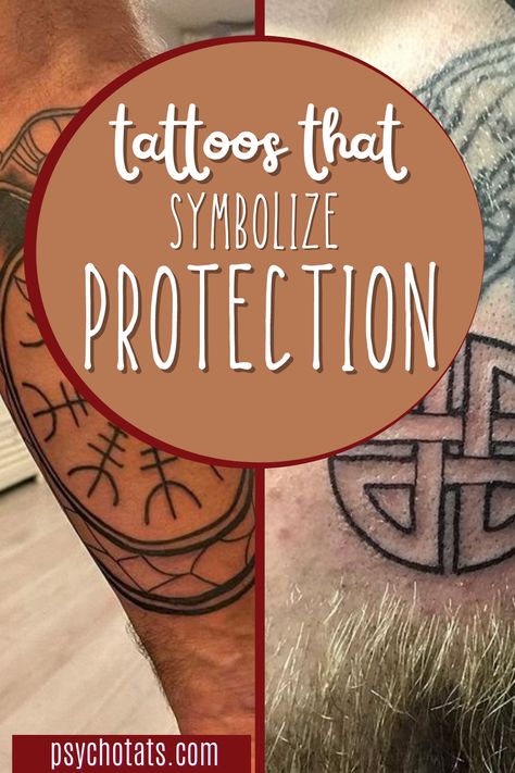 Tattoos have been used for thousands of years as symbols of strength, protection, and courage. Today, powerful tattoo symbols for protection and safety are chosen to act as personal guardians that watch over us, providing us strength and courage to face the challenges of everyday life. Discover the significance and meaning behind these powerful symbols and find the perfect design that resonates with your soul and provides you with the protection you seek. Reborn Symbol Tattoo, Gods Protection Tattoos, Japanese Protection Tattoo, Protection Symbols Tattoo, Protection Tattoo Spiritual, Protector Tattoo, Symbols For Protection, Symbols That Represent Strength, Tattoo Protection