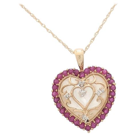 Ruby heart necklace