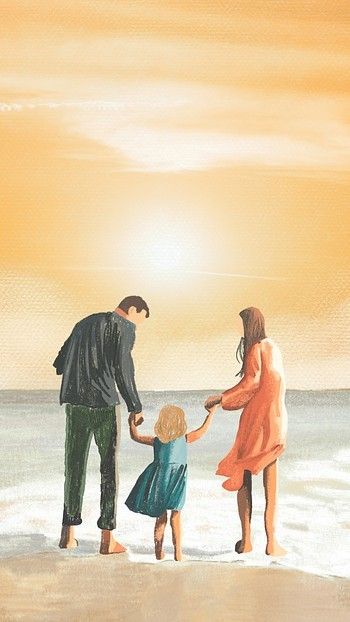 Family Wallpaper Iphone, Vacation Illustration, Girl Aesthetic Wallpaper, Minimalist Iphone Wallpaper, Aesthetic Family, Minimal Background, Black Wallpaper Iphone Dark, Girls Wallpaper, Minimalist Iphone