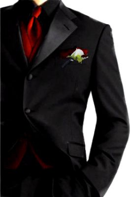 Groom Suit, honestly. I think I might want him to roll the sleeve up a bit! Mens Suits For Christmas Wedding, Red And Black Wedding Suits Men, Red Black And Grey Wedding Ideas, Black And Red Suits Men, Red And Black Tuxedo Wedding, All Black Suit Red Tie, Black And Red Groomsmen Attire, Black And Red Suit For Men, Red Wedding Suits Men