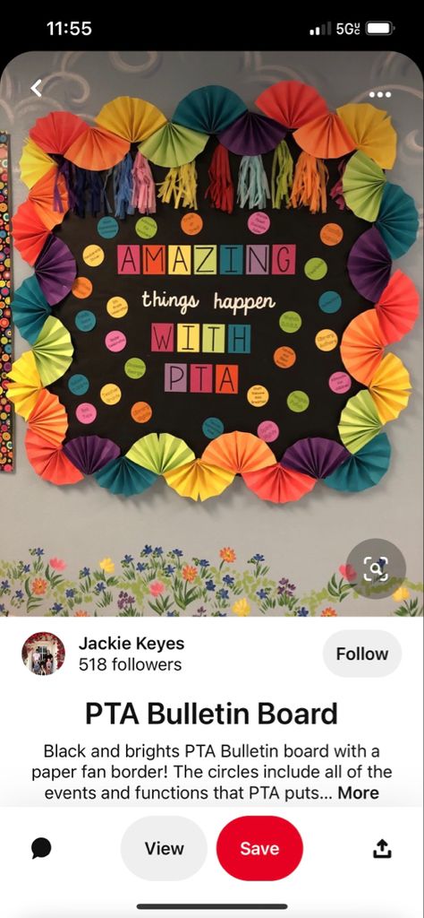 Borders For Display Board, Display Board Border Ideas, Pta Bulletin Boards, Border Ideas, Colorful Borders, Borders For Paper, Paper Fans, Display Board, Too Cool For School