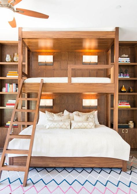 Bunk Beds For Boys Room, Bunk Beds Boys, Bunk Bed Rooms, Adult Bunk Beds, Modern Bunk Beds, Bunk Beds Built In, Bunk Rooms, Cool Bunk Beds, Bunk Beds With Stairs