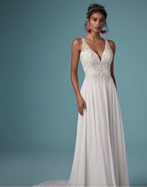 Vintage Inspired Wedding Dresses, Maggie Sottero Wedding Dresses, Chiffon Wedding Dress, Blush Bridal, Wedding Dresses Photos, Maggie Sottero, Vintage Inspired Wedding, A Line Gown, Wedding Dress Shopping