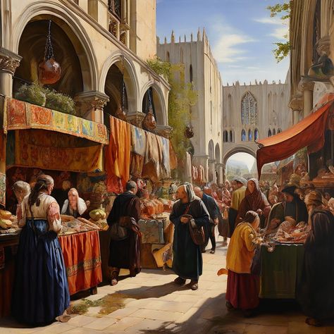 Oil painting of a 15th-century Renaissance fair by yunus arvas - Playground 15th Century Aesthetic, Orientalist Paintings, One Image, Create Art, 15th Century, Image Generator, 16th Century, Middle Ages, Social Media Posts