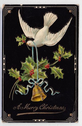 Christmas Doves, Edwardian Christmas, Christmas Peace, Christmas Postcards, White Dove, Old Fashioned Christmas, Christmas Past, Black Christmas, Christmas Quilt