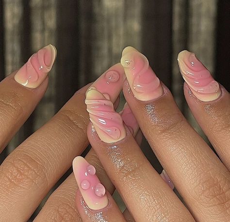 Nails Xoxo, Pink Nails Inspiration, Bubble Nails, 3d Nail Designs, Aura Nails, Claw Nails, Aesthetic Nails, Simple Gel Nails, Nails Only