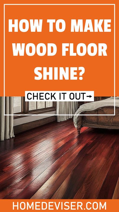 Need a quick way to make your wood floor look shiny and new? Our simple cleaning method will have them gleaming in no time. Make dull wood floors shiny in minutes. How To Make Wood Floors Shine, Shiny Wood Floors, Shine Wood Floors, Diy Wood Floor Cleaner, How To Makw, Wood Floor Polish, Cleaning Wooden Floors, Floor Polishing, Diy Wood Floors