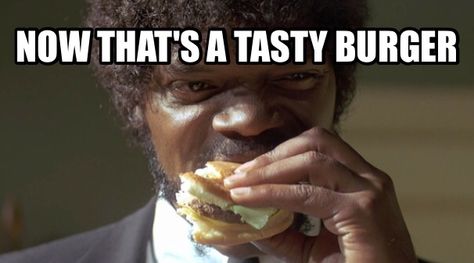 Pulp Fiction Big Kahuna Burger, Samuel Jackson, Quentin Tarantino Movies, Tarantino Films, Favorite Movie Quotes, Septième Art, Fiction Movies, Delicious Burgers, Quentin Tarantino