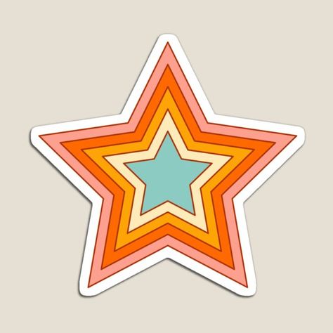 Groovy rainbow star • Millions of unique designs by independent artists. Find your thing. 70s Aesthetic Stickers, Groovy Logo, Groovy Clipart, Gold Star Sticker Aesthetic, Groovy Stickers Aesthetic, Groovy Stickers, Retro Flower Sticker, Groovy Rainbow, Rainbow Star