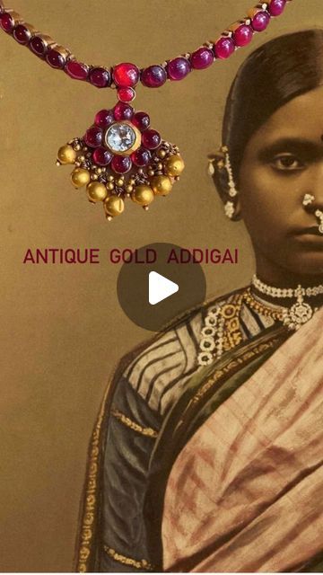 Gold & Antique Jewellery on Instagram: "A design that transcends time. The resplendent glamorous addige necklace, adorned with exquisite rubies. This legendary piece was once favored by nobility and immortalised in the masterpieces of the legendary paintings of Raja Ravi Varma.   With its rich heritage and timeless allure, our antique addige necklace epitomizes regal elegance. Designed to be worn as a statement piece or layered to complement other necklaces, it tells a story of opulence and grace.  For price and other information on this Gold necklace call or WhatsApp at +919986001216.  #webelieveinhandmade #jewelleryrevivalist #jewellery #jewellerydesigner #goldjewellery  #handcraftedjewellery #arnavjewellery  #ashwinioza #sbao #22kgold #necklace #sustainablefashion #jewelleryofindia  #ru Addige Necklace, Viren Bhagat Jewellery, Gold Antique Jewellery, Ruby Necklace Designs, Ravi Varma, Raja Ravi Varma, Regal Elegance, Heritage Jewellery, Ruby Necklace