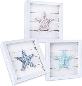 Beachy Wall Decor, Ocean Bathroom Decor, Seashell Wall Decor, Wall Decor For Bathroom, Starfish Wall Art, Tropical Bedroom, Beach Decorations, Beach Wall Hanging, Seashell Decor