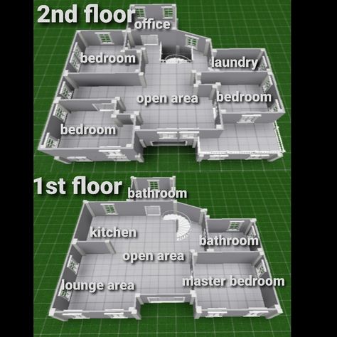 Blocksberg House Ideas Layout, Bloxburg Family House Ideas Layout, Houses To Recreate In Bloxburg, Bloxburg Multiple Floors Layout, Roblox Bloxburg House Floor Plan, Suburban Layout Bloxburg, Aesthetic House Layout Bloxburg, Roblox House Layouts 2 Story Bloxburg Ideas, Bloc Burg Layout