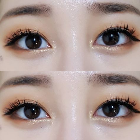 Korean Double Eyelid Makeup, Make Up For Double Lid Eyes, Tapered Eyelid Makeup, Double Lid Eye Makeup, Double Lids Eye Makeup, Winged Eyeliner Makeup, Monolid Makeup, Japan Makeup, Doll Eye Makeup