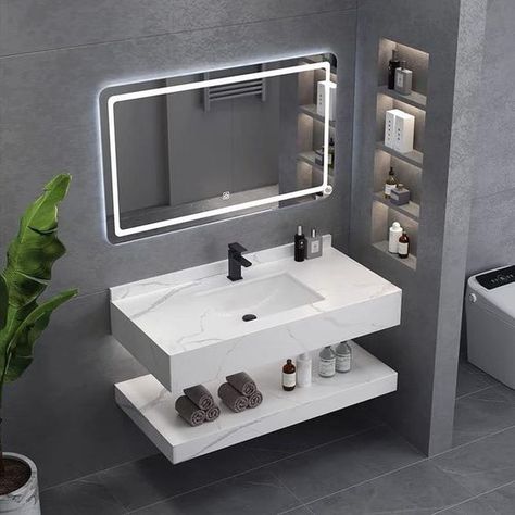 Living Room Sink Design, Bathroom Sink Design Modern, Sink And Toilet Vanity Unit, Washbasin Design For Bathroom, Bathroom Washbasin Ideas, Washroom Vanity Designs, Bathroom Basin Ideas, Bathroom Wash Basin Design, Vanity Unit Design