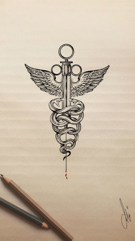 Tattoos For Medical Students, Veterinary Tattoo Ideas Design, Medicine Related Tattoos, Tattoo Ideas For Doctors, Anesthesiologist Tattoo Ideas, Tattoos For Medical Professionals, Male Nurse Tattoo Ideas, Anesthesiologist Tattoo, Minimalist Medical Tattoo