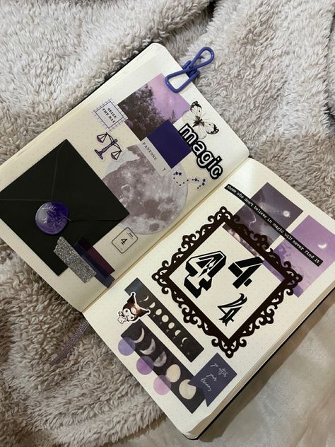 Purple Aesthetic Journal Page, Moody Mood Board, Purple Diary, Bullet Journal Work, Purple Aesthetic Background, Moon Journal, Sketchbook Cover, Pretty Journals, Diy Journal Books