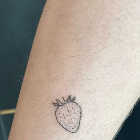 Handpoked Tattoos on Instagram: "Mini strawberry 🍓❤️ . . . @elbowlettuce @handpoke.master_class #handpokedtattoo #austintattoo #atxtattoo #fruittattoo #stickandpoke #stickandpoketattoos #handpoke" Strawberry Stick N Poke, Strawberry Stick And Poke, Austin Tattoo, Strawberry Tattoo, Fruit Tattoo, Stick N Poke, Handpoke Tattoo, Pokemon Tattoo, Stick N Poke Tattoo