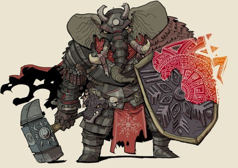 Loxodon Paladin, Paladin Oath, Pathfinder Character, D D Character Ideas, Dnd Races, Fantasy Races, Dungeons And Dragons Characters, Dnd Art, Dnd Characters