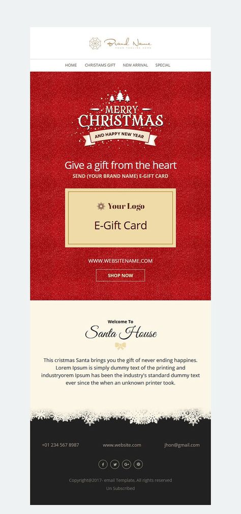 19 Christmas Email Templates & Newsletter Templates. Litmus Tested, Mailchimp Ready | Bypeople Christmas Mailer Design, Christmas Emailer Design, Christmas Email Marketing Design, Christmas Email Campaign, Christmas Email Template, Christmas Email Design Inspiration, Gift Card Email Design, Christmas Newsletter Design, Restaurant Email Design