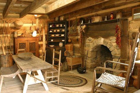 TENNESSEE - Museum of Appalachia Arched Stone Fireplace, Old Cabin Interior, Log Cabin Fireplace, Old Log Cabin, Noah Bradley, Cabin Fireplace, Old Cabin, Log Cabin Interior, Fireplace Logs